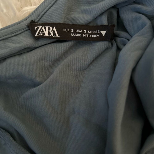 Blue long-sleeve bodysuit Zara like new, size S