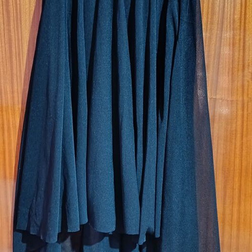 Evening strapless asymmetrical dress, size S, black