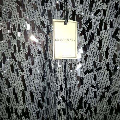Dolce Domenica dress with sequins new, black and silver, size L