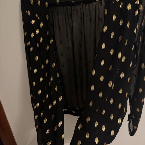 Wrap shirt black with gold details like new, size M