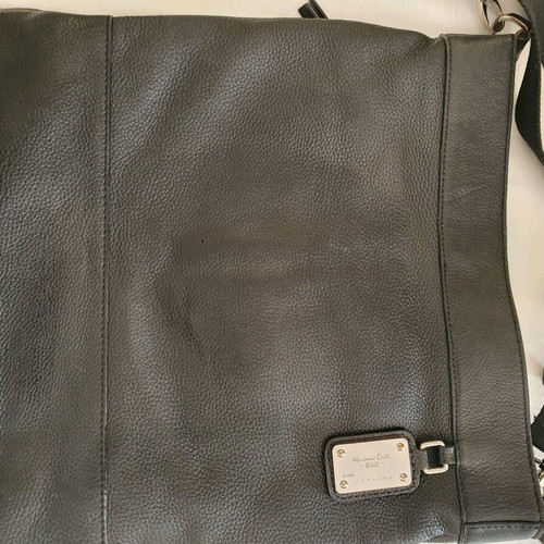 Massimo Dutti men's leather bag used, black