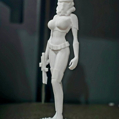 Starwars Female Stormtrooper Miniature PLA 3D New