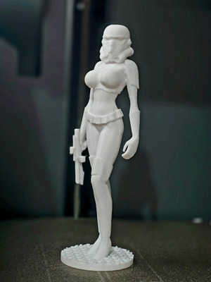 Starwars Female Stormtrooper Miniature PLA 3D New