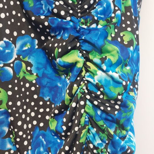 Women's summer dress L/XL like new, black and blue, padded bust