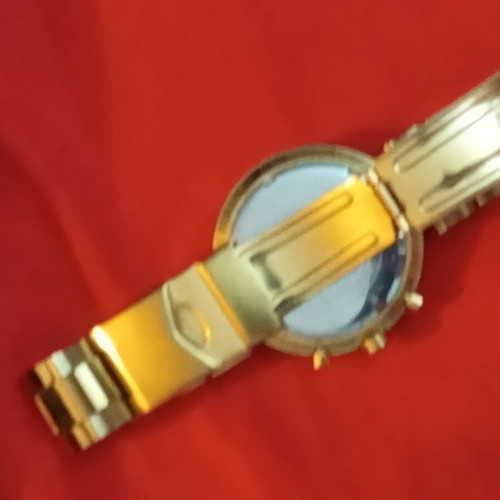 Oxette quartz stainless steel watch used, bronze tone bracelet