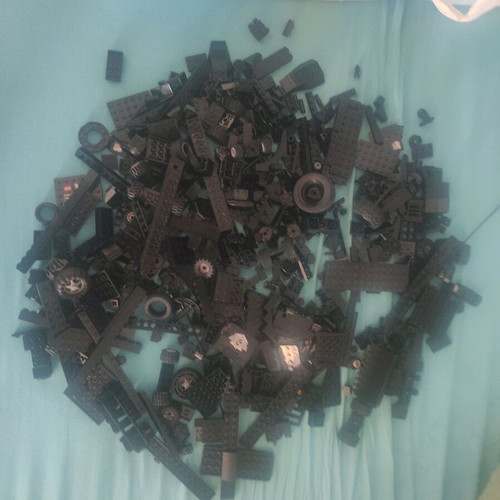 Lego black pieces new, construction pack