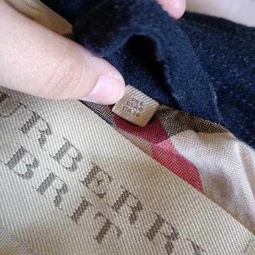 Burberry Brit Navy Blue Montgomery Duffle Coat, wool & cashmere