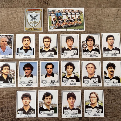Panini Doxa Dramas Football Stickers 1983 Like New, 19 Pieces