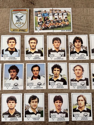 Panini Doxa Dramas Football Stickers 1983 Like New, 19 Pieces