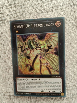 Yu-Gi-Oh Number 100 Numeron Dragon card like new, super rare