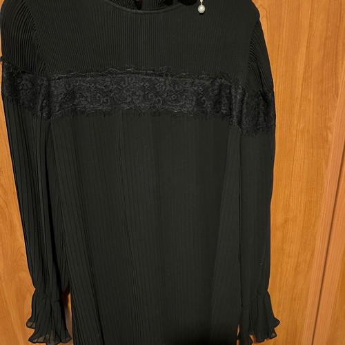 Relish pleated dress used, short with lace and puff sleeves