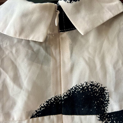 Sister Jane polka dot shirt like new, size M, cream and black
