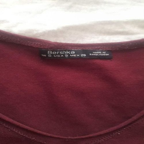 Bershka blouse size S, burgundy, like new