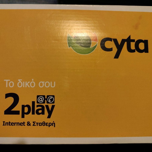 Cyta router used with cables and manual