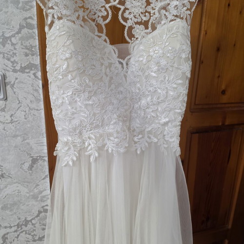 Evening dress new, white, sizes S and M