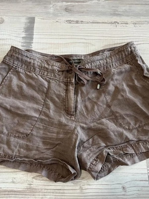 Tommy Bahama Womens Linen Shorts size 4 used, brownish color