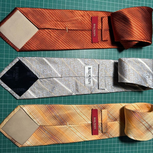 Balmain ties like new, pack of 3 multicolored