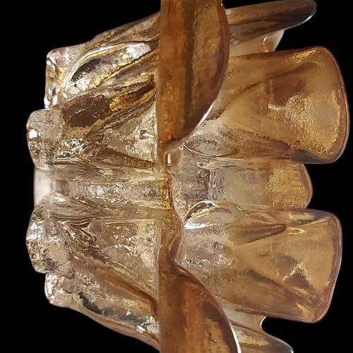 Διακοσμητικό κεντρικό κομμάτι μπολ 2τμχ Mid-Century Modern από κρύσταλλο Murano σαν καινούργιο