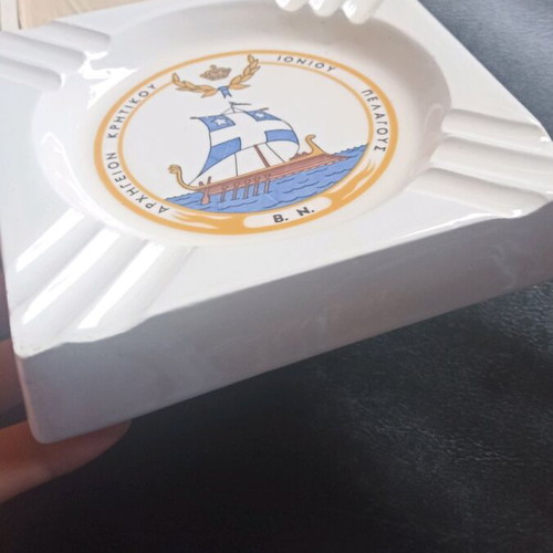 Ceramic porcelain ashtray collectible Royal Navy like new