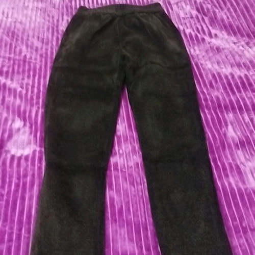 Suede pants with fleece lining new, brown, size M-L