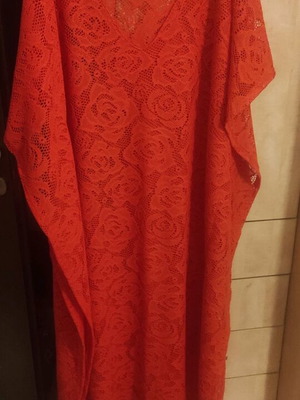 Long transparent orange dress like new