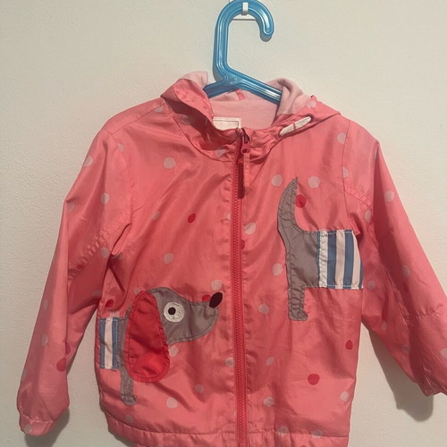 Next jacket used, thin spring windbreaker for 3-4 years old, pink