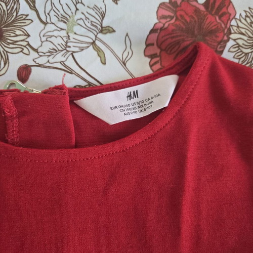 H&M dress like new, red, sizes 134-140 cm