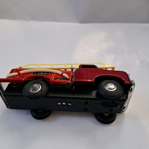 Old Chinese Tin Toy Fire Truck MF 163 like new