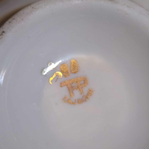 Zajecar porcelain serving set used, 1960s, gilded