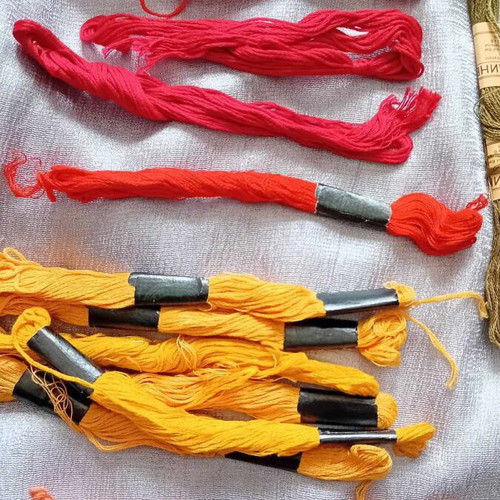 Cotton threads for embroidery like new, set of 40 pcs