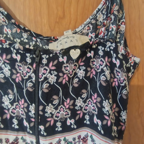 Lynne summer jumpsuit, medium size, black and multicolor