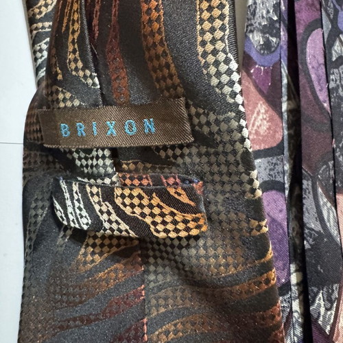 Vintage tie set of 3 used, Respighi silk Italy, Motivo & Brixon