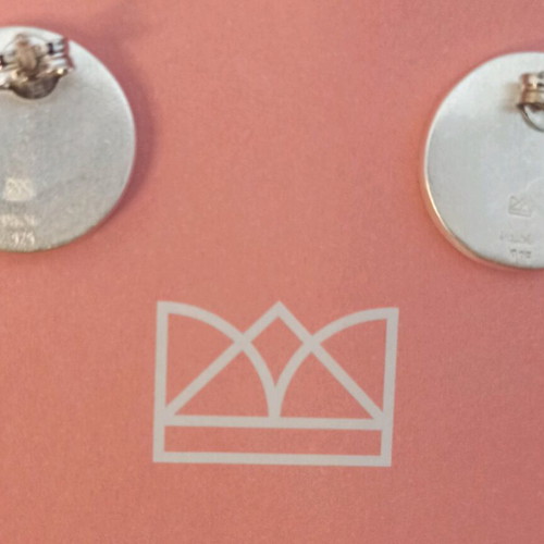 Prigipo Palette Large earrings pink coral silver 925 new