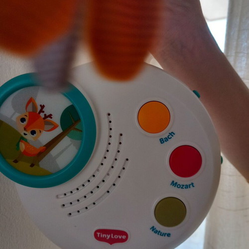 Tiny Love baby mobile used for lullabies