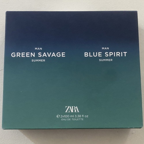 Green Savage Summer and Blue Spirit Summer Eau de Toilette set, new, 200 ml