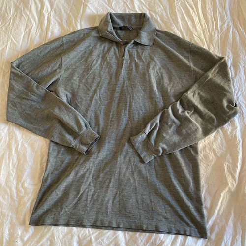 Long-sleeve gray blouse used, good condition