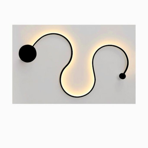 Modern wall light with built-in LED black like new 70x38cm