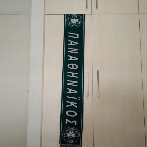 Panathinaikos Football Scarf used, collectible unofficial, regular size 2014