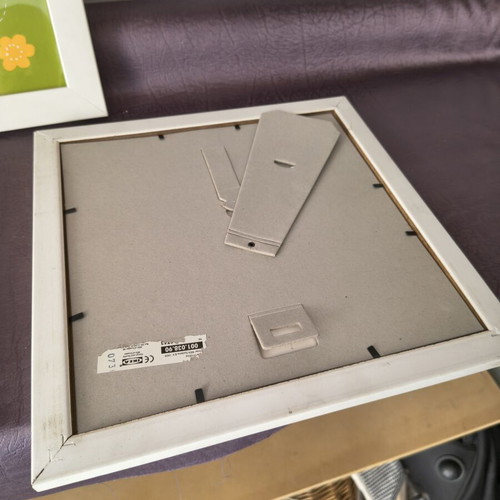 IKEA SMARR set of 4 kids' framed prints, 30x30 cm, white frame
