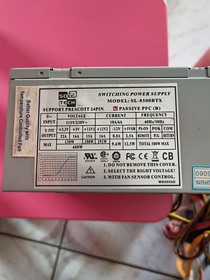 Solytech SL-8500BTX τροφοδοτικό PSU 500W max