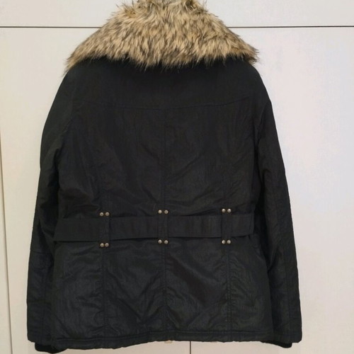 Winter women's jacket new, black and brown with fur