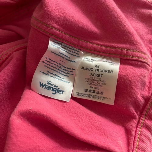 Wrangler denim jacket pink like new