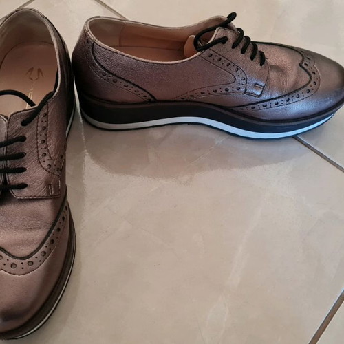 Mourtzi platform shoes used, brown, size 39