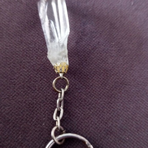 Energy White Quartz Crystal Keychain new