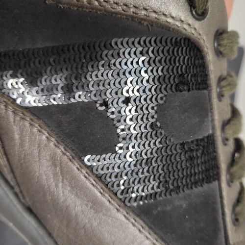 Hogan Interactive sneakers used, leather, grey and silver, sizes 38-39