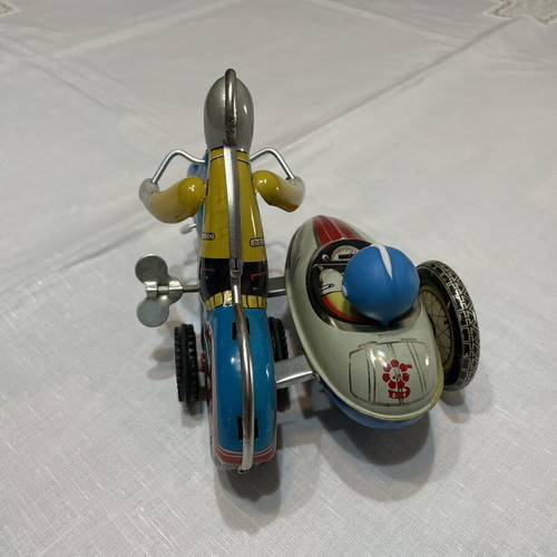 Tricycle motorcycle vintage tin wind-up toy like new