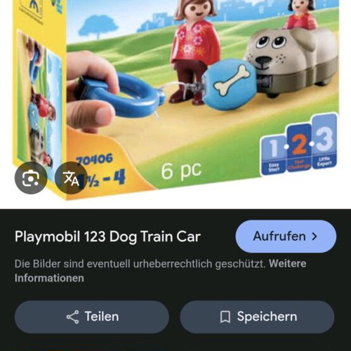 Playmobil 123 like new, dog train