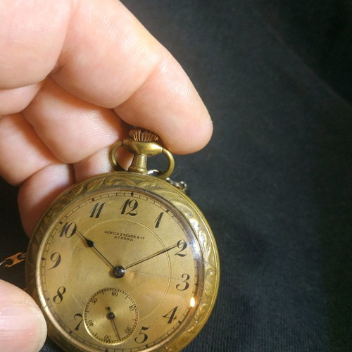 Pocket watch used, engraved, SCRILD Freres & Co Eterna