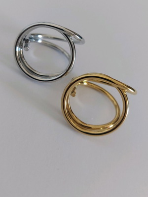 Opening rings new, set gold and silver colors