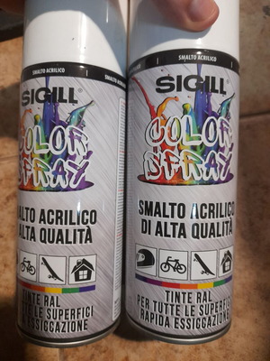 Acrylic spray paint RAL 7015 dark gray, 2 pieces new